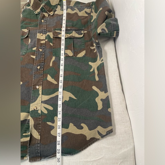 Vintage  Game Winner Camo Cargo Safari Short Sleeve Button Down - Picture 7 of 8